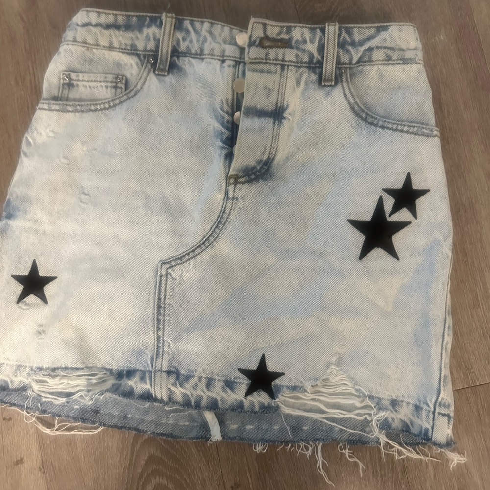 AMIRI Light Blue Denim with Black Label